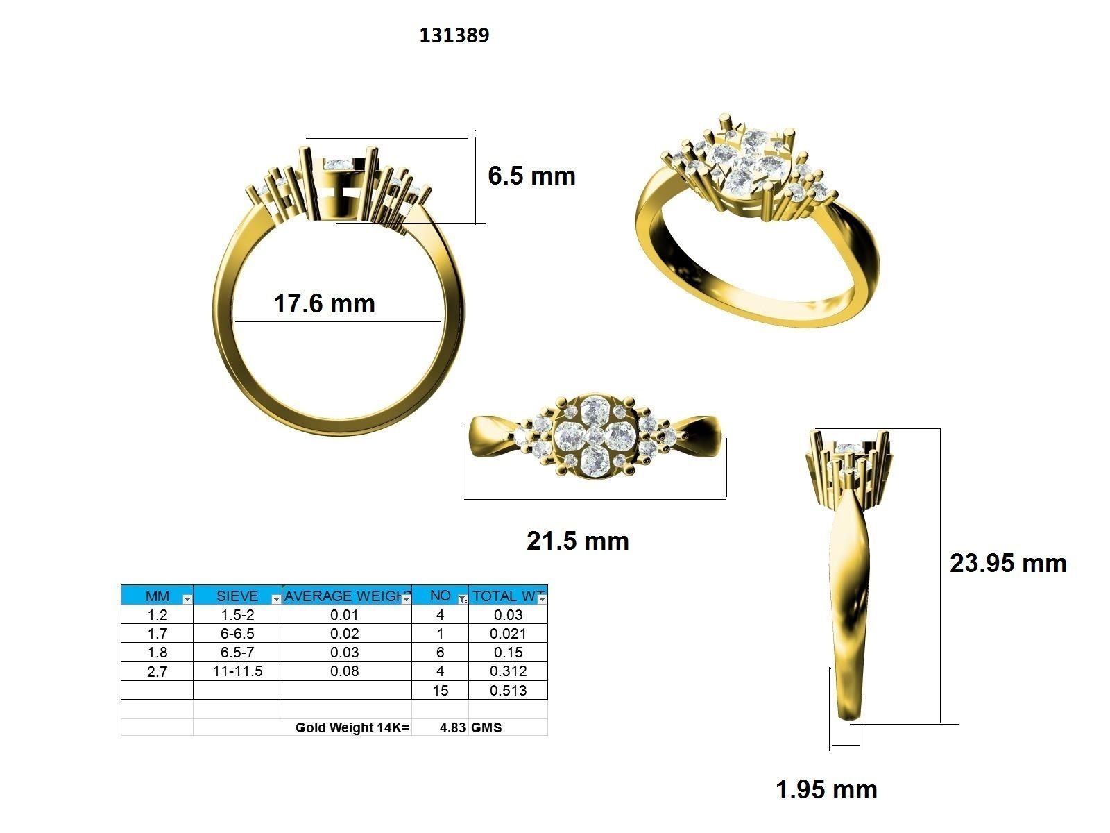 Ring - 131389 3D print model_12