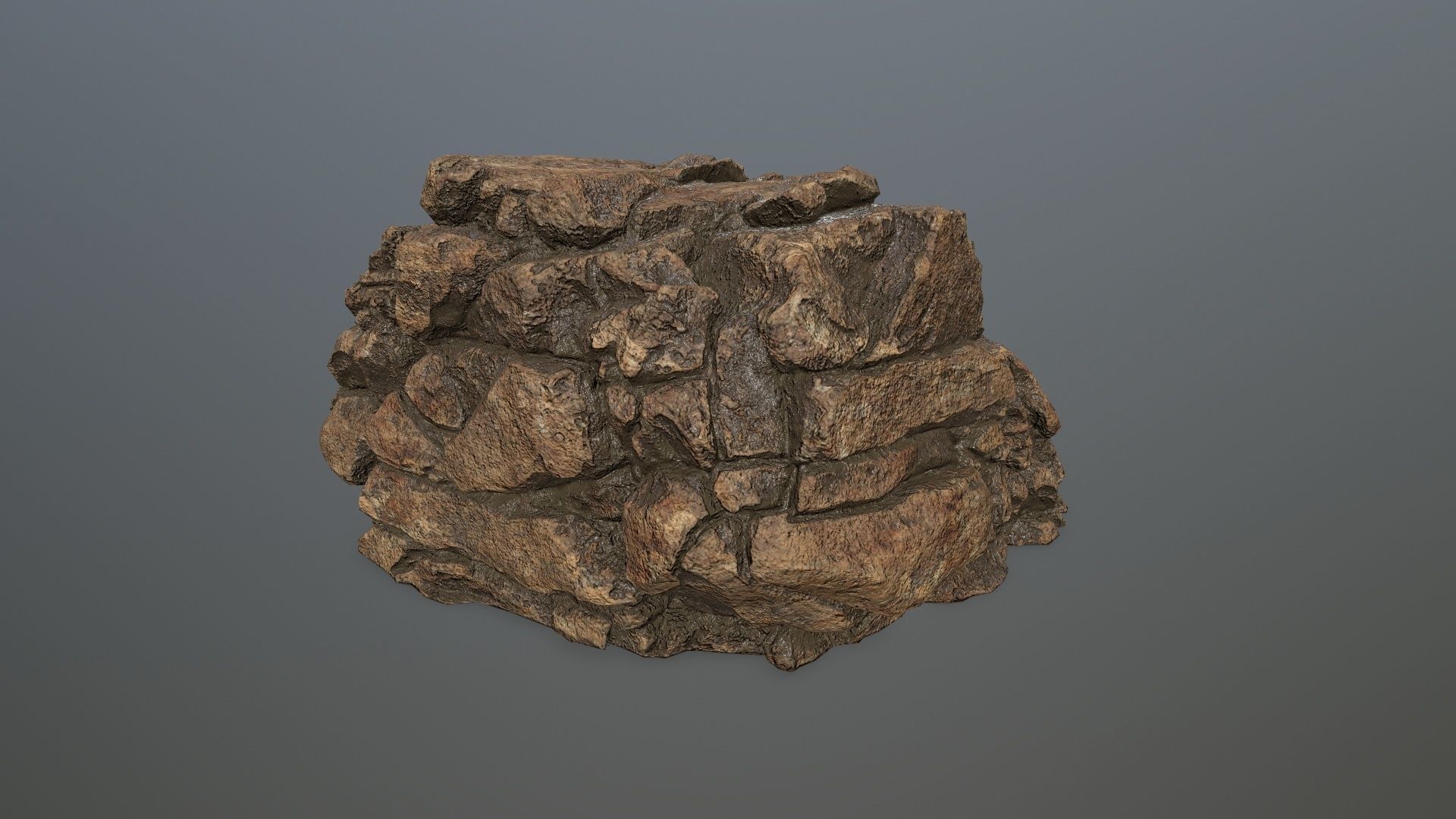desert rocks  Low-poly 3D model_13