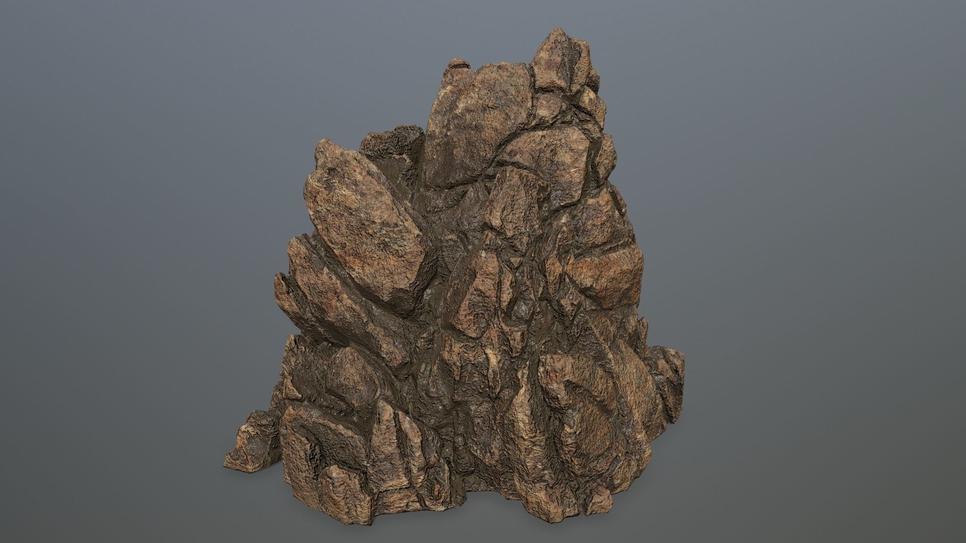 desert rocks  Low-poly 3D model_8