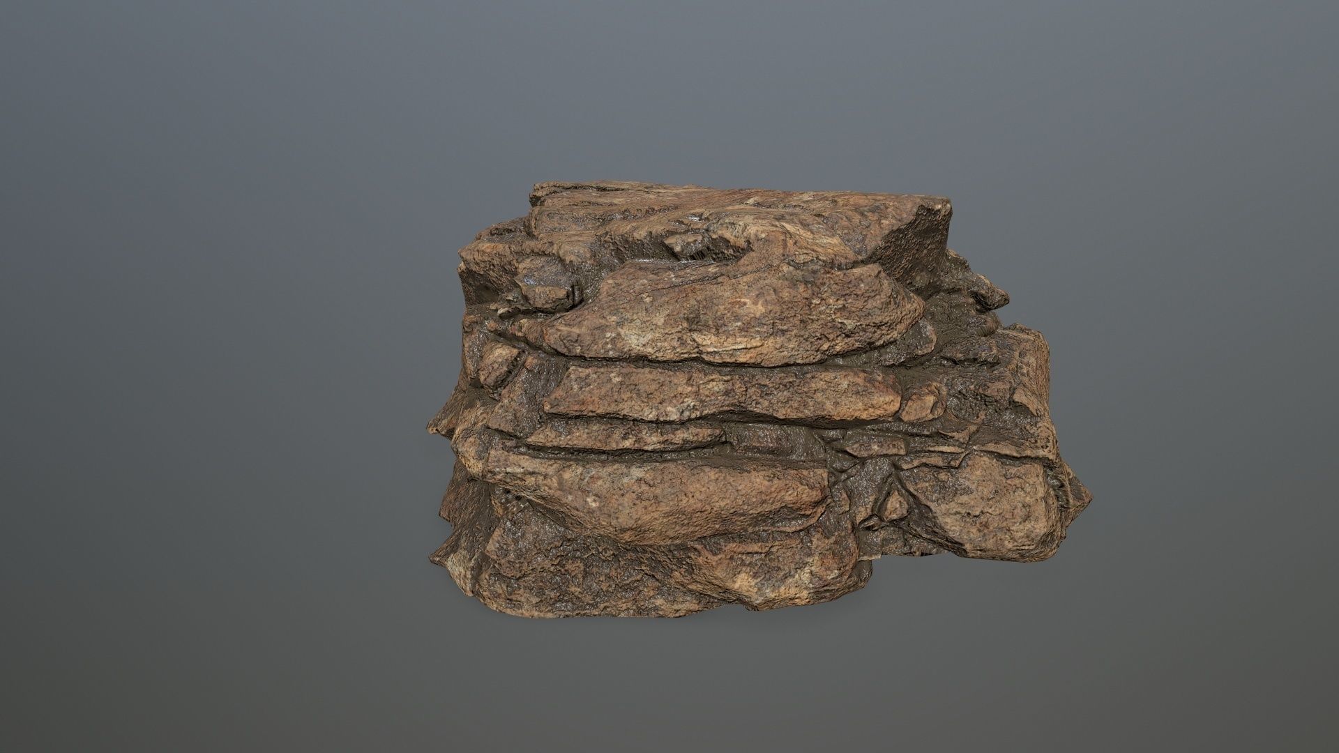 desert rocks  Low-poly 3D model_26