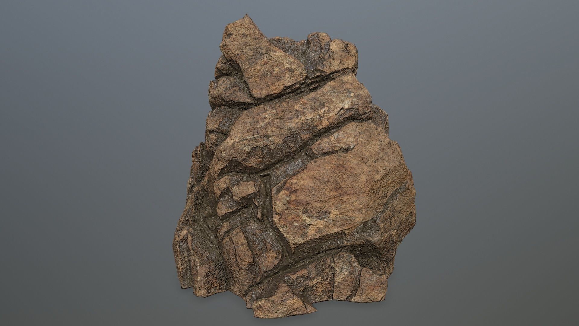 desert rocks  Low-poly 3D model_6