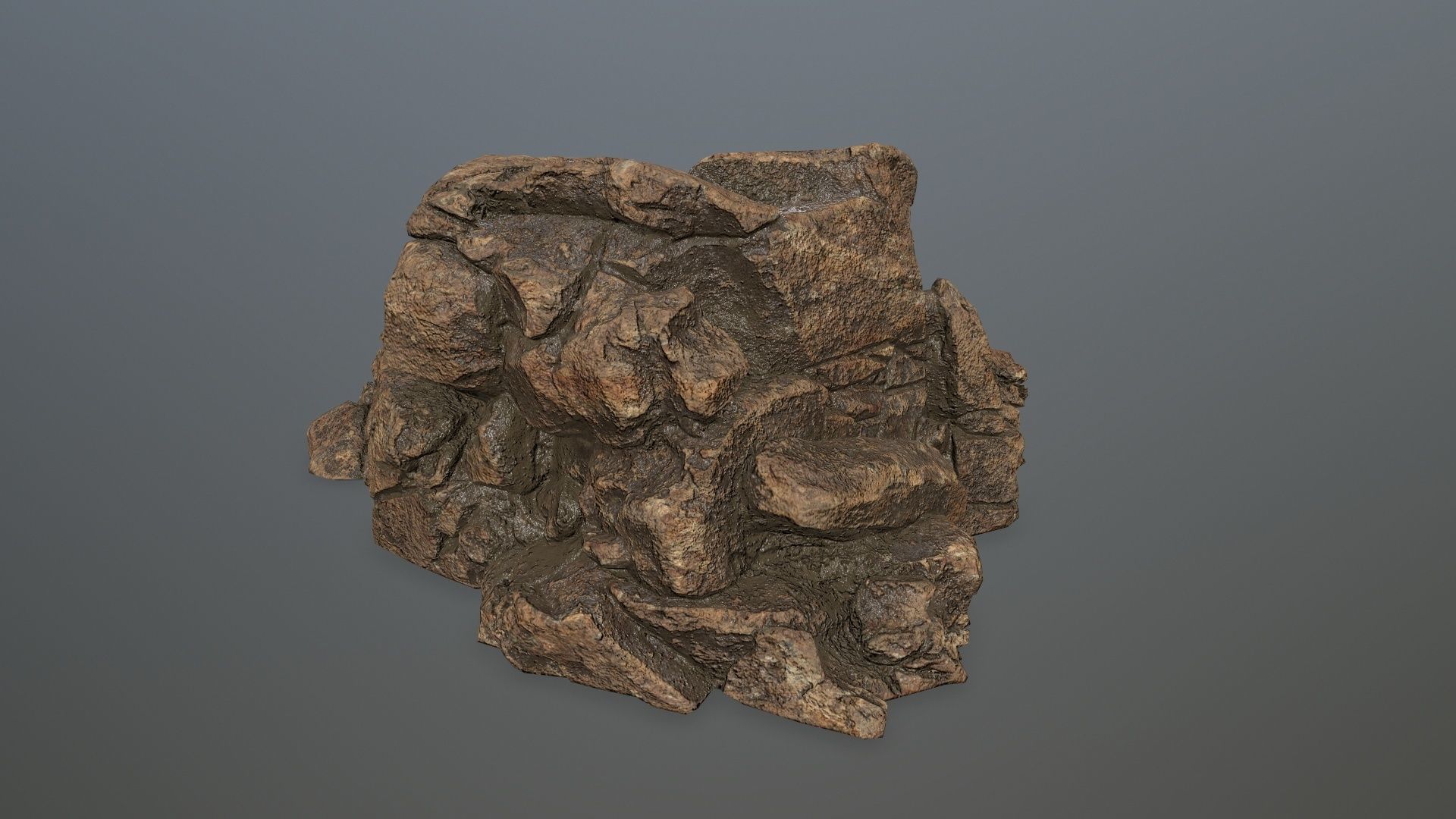 desert rocks  Low-poly 3D model_10