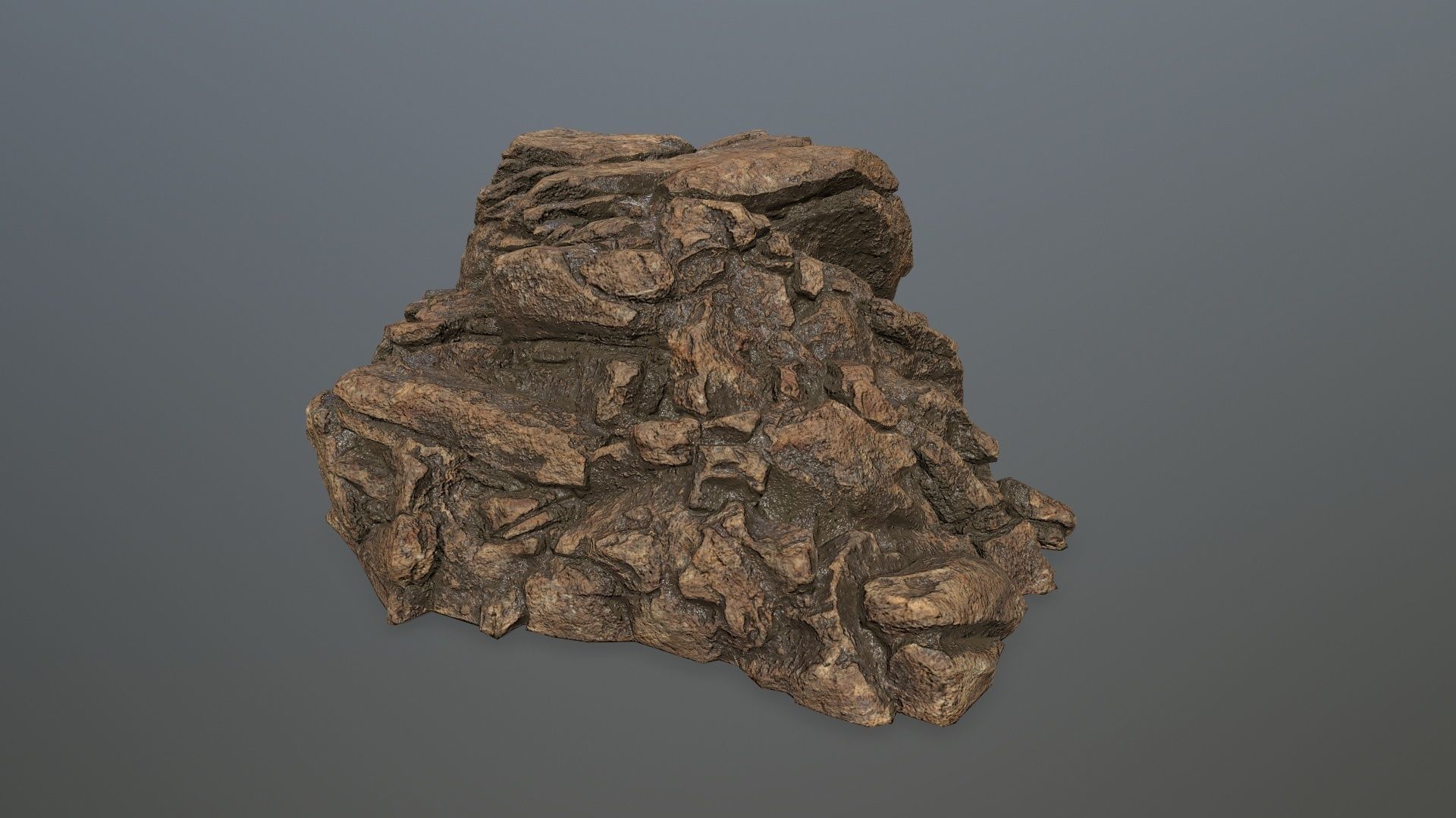 desert rocks  Low-poly 3D model_12