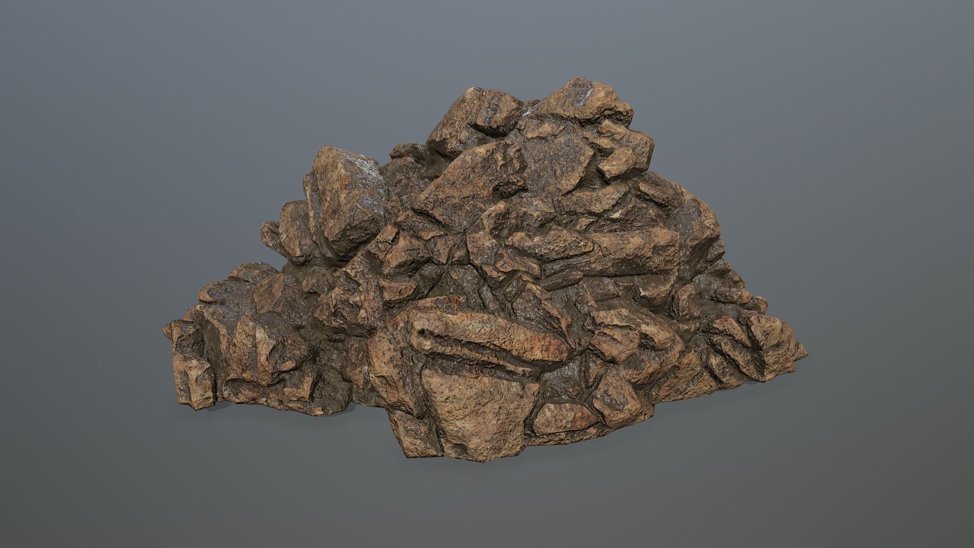 desert rocks  Low-poly 3D model_3