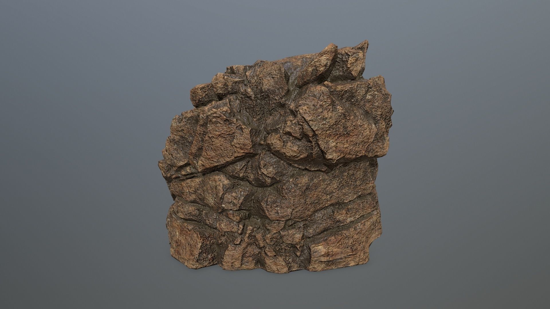desert rocks  Low-poly 3D model_19