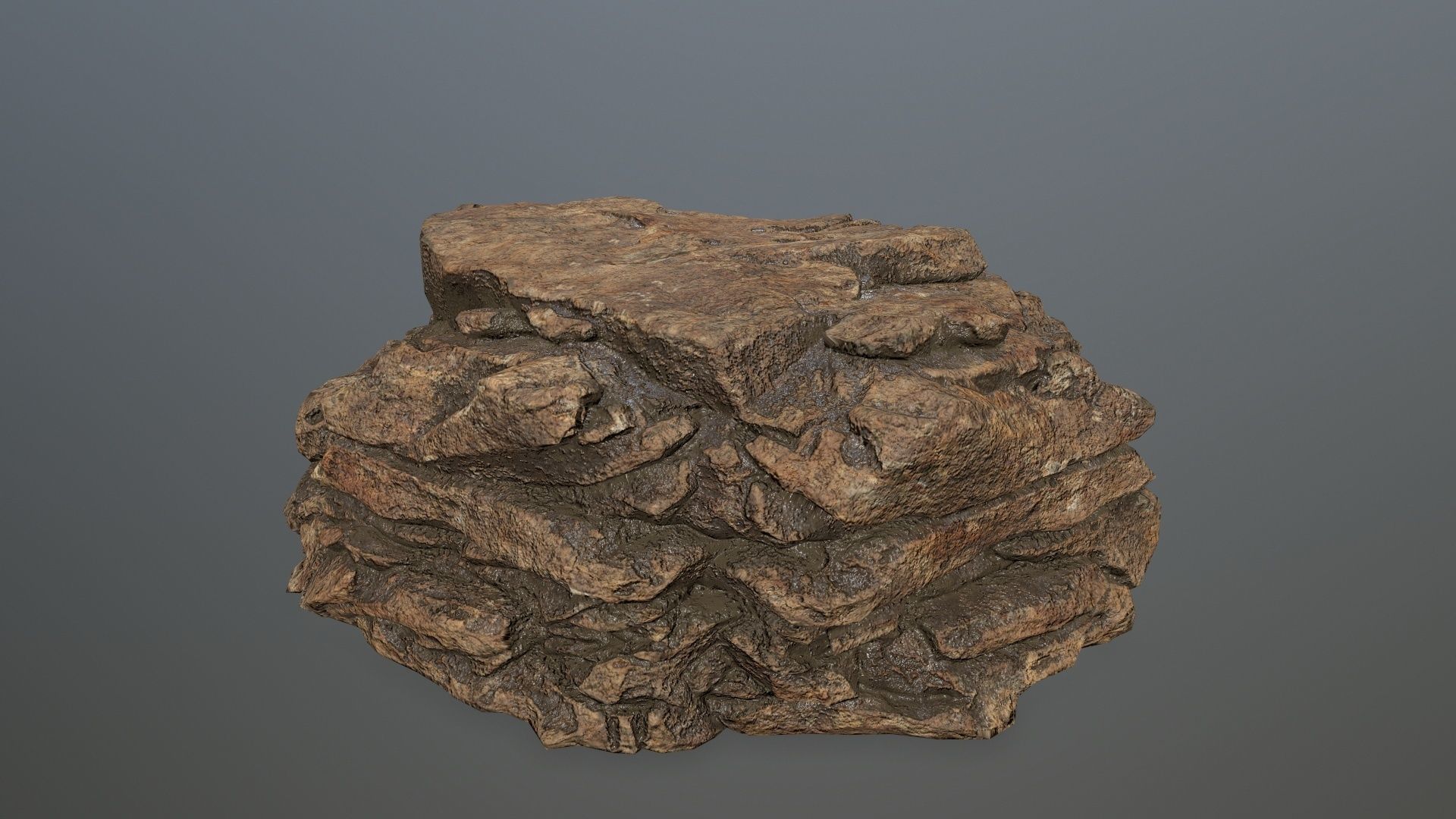 desert rocks  Low-poly 3D model_28