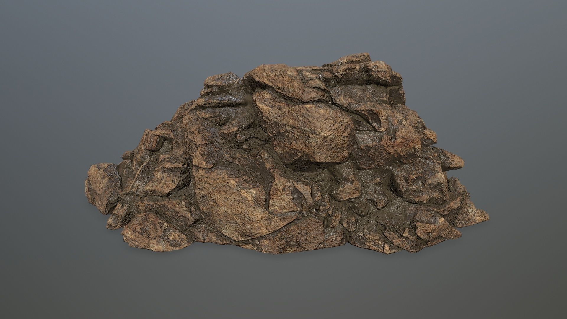 desert rocks  Low-poly 3D model_9
