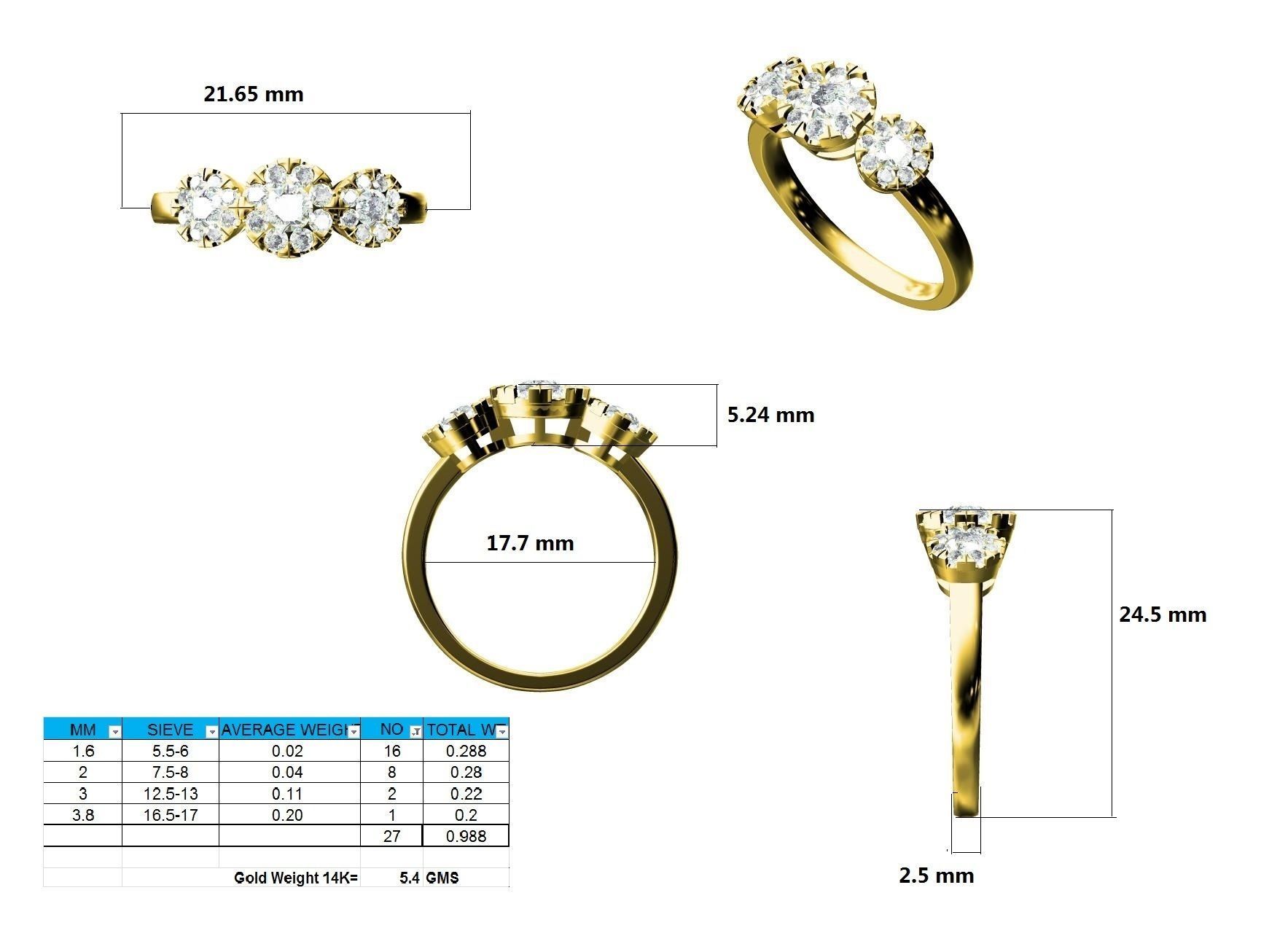 Ring - 125567 3D print model_12