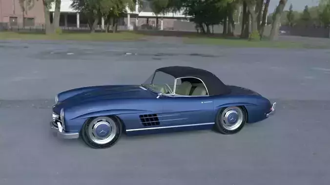 Mercedes 300SL Roadster Top HDRI