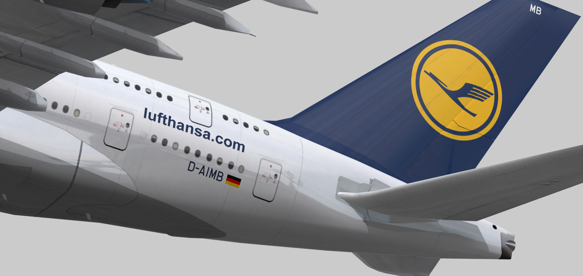 Airbus 380-8 Lufthansa Low-poly 3D model_6