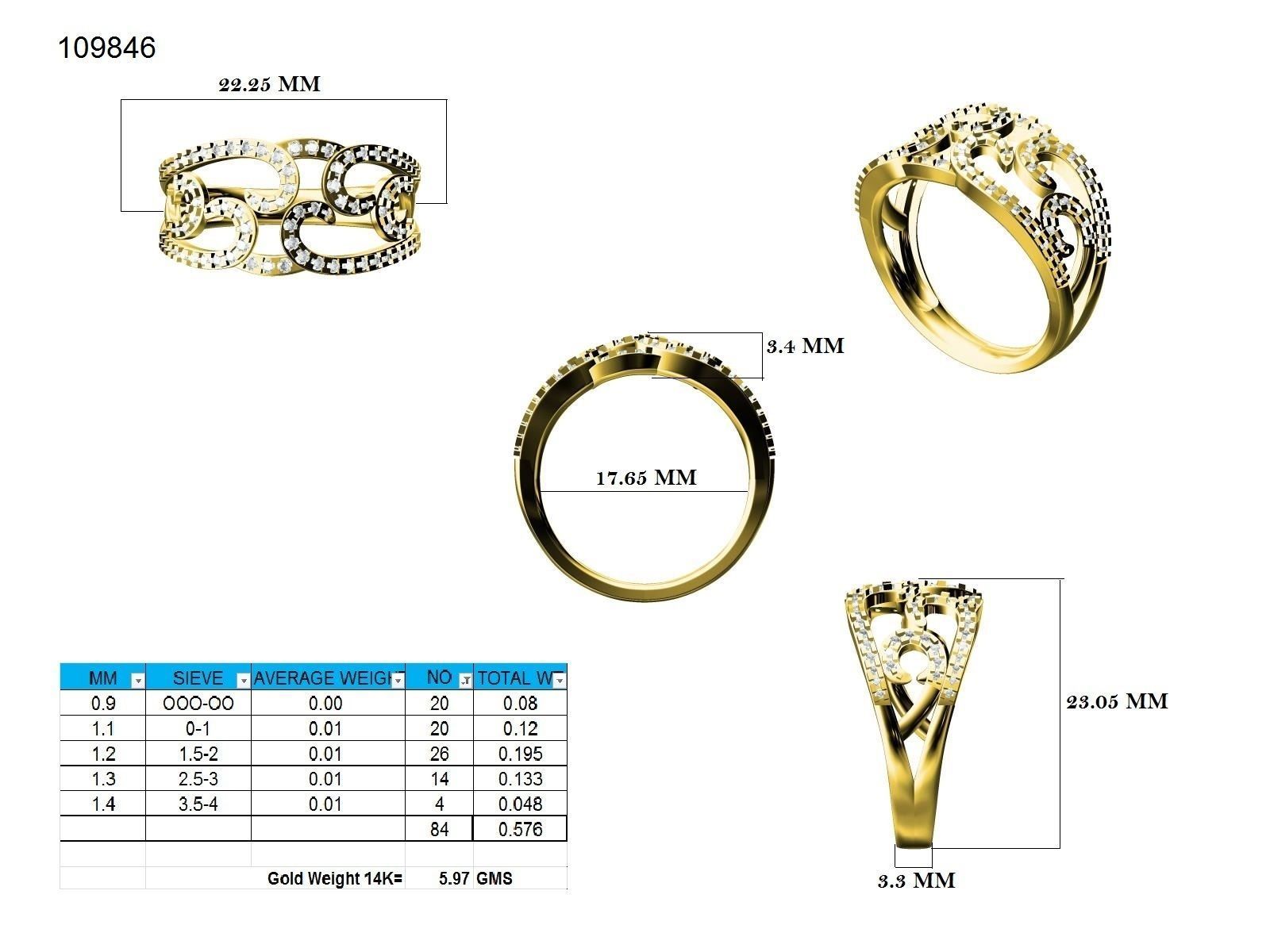 Ring - 109846 3D print model_12