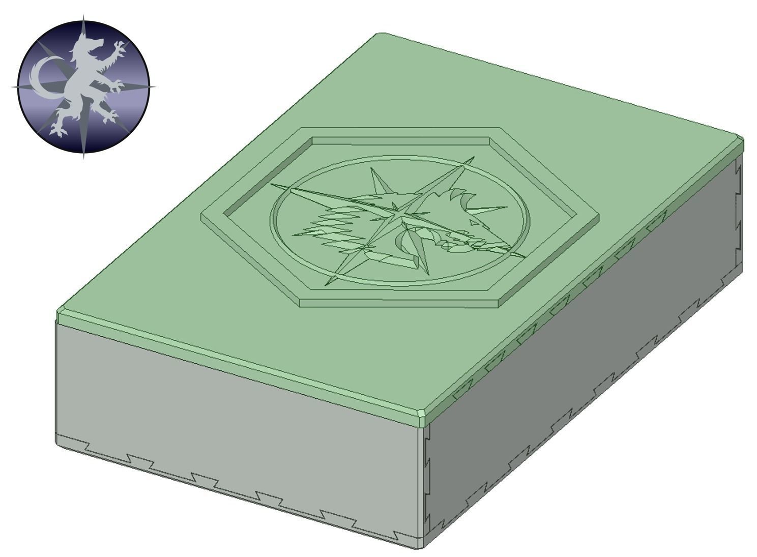 SHIELD Dice Tray Vault 3D print model_2