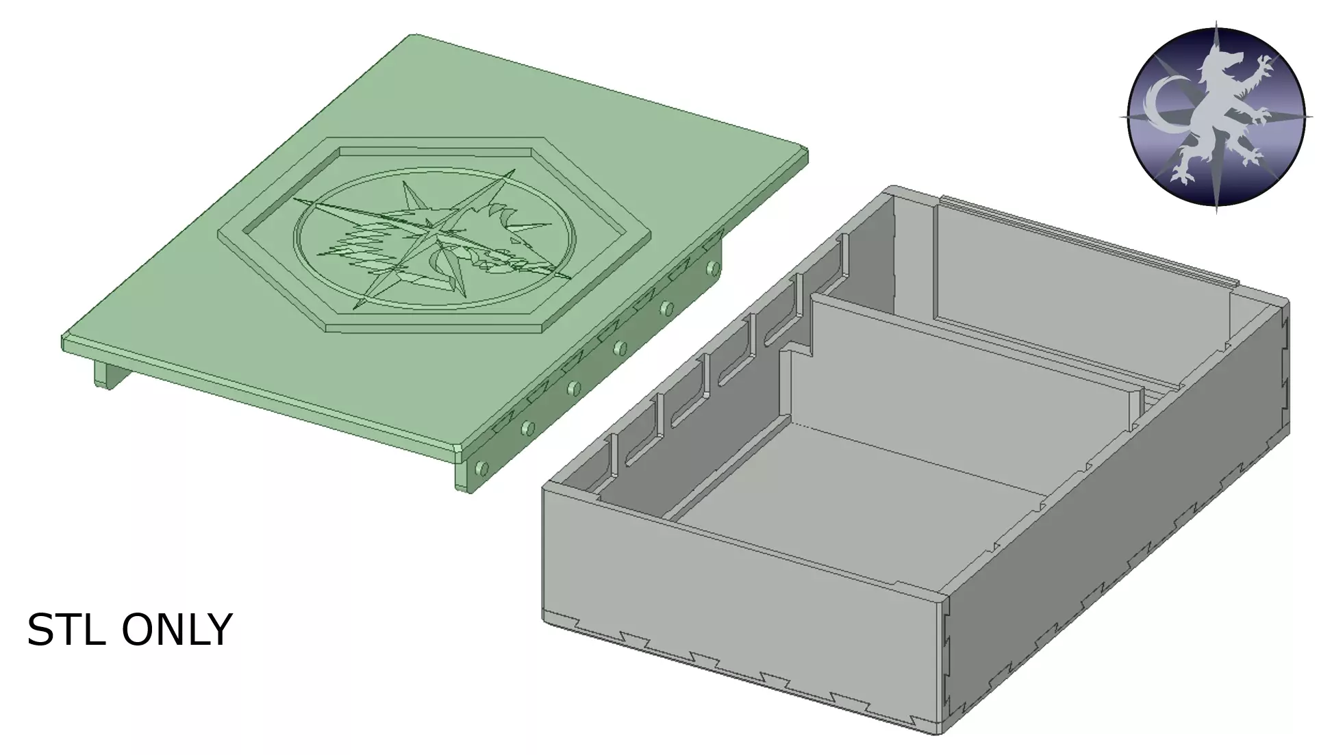 SHIELD Dice Tray Vault 3D print model_0