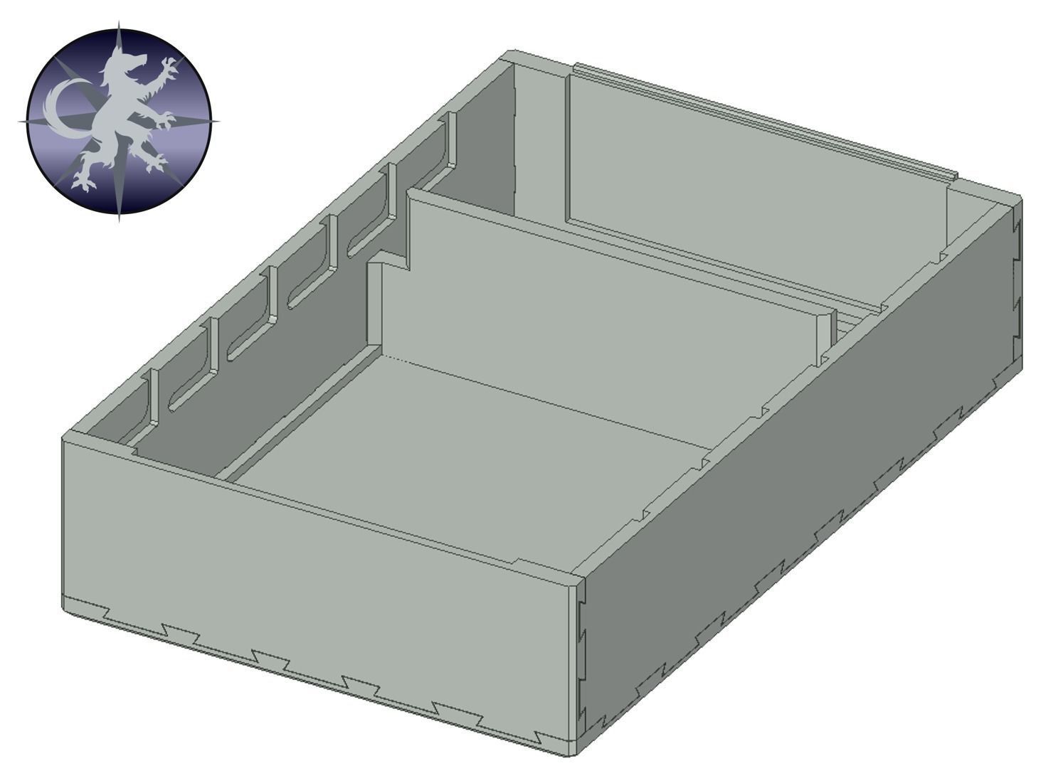SHIELD Dice Tray Vault 3D print model_3