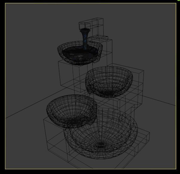 water fountain 3d model Low-poly 3D model_5