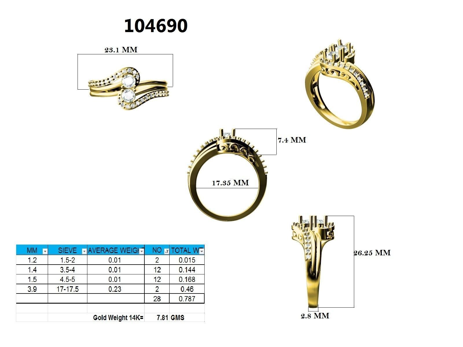 Ring - 104690 3D print model_12