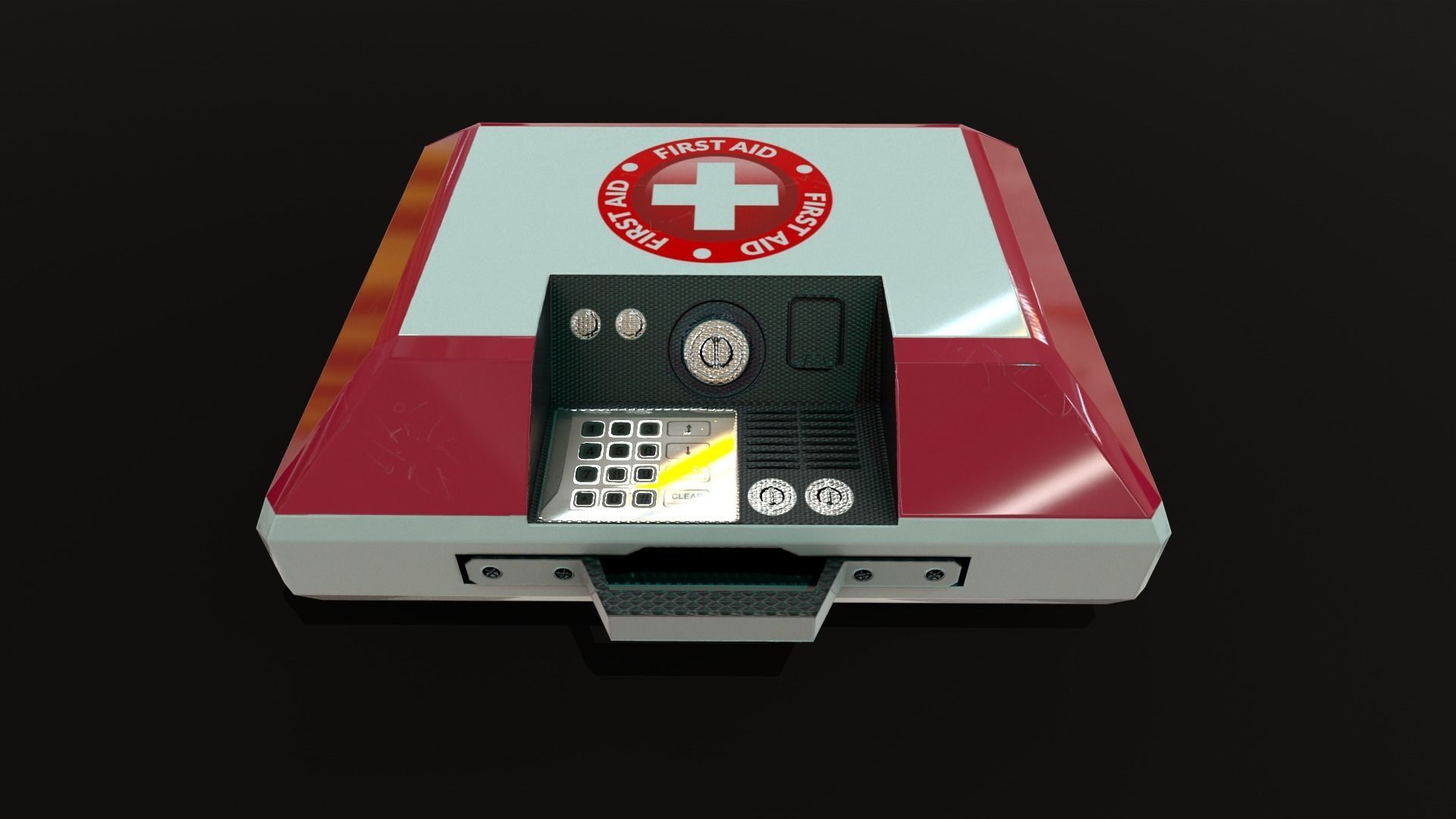 Sci-Fi First Aid Kit Medi Pack Low-poly 3D model_12