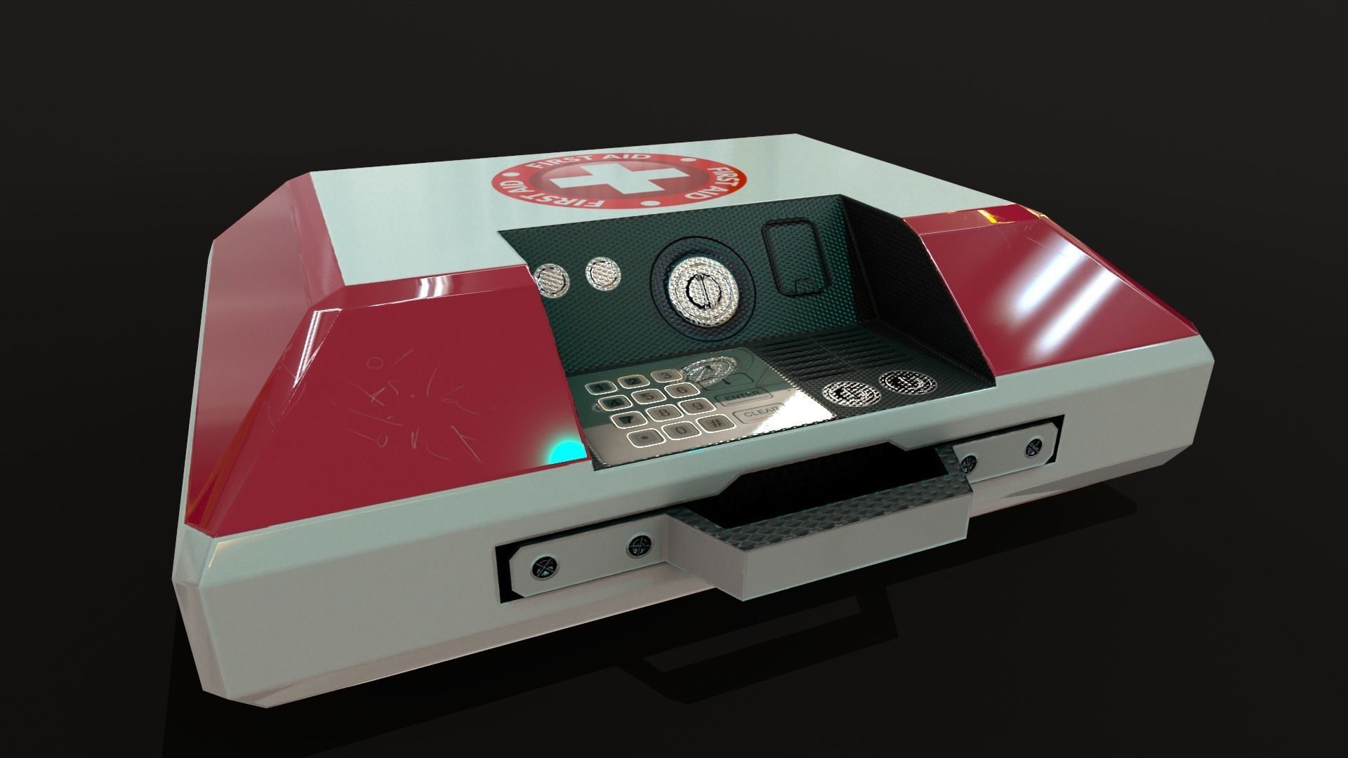 Sci-Fi First Aid Kit Medi Pack Low-poly 3D model_19