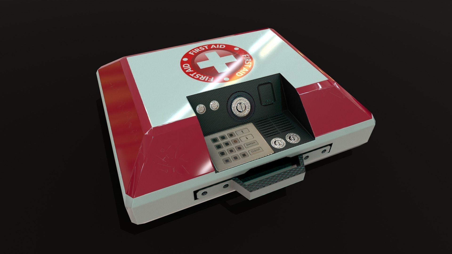 Sci-Fi First Aid Kit Medi Pack Low-poly 3D model_11