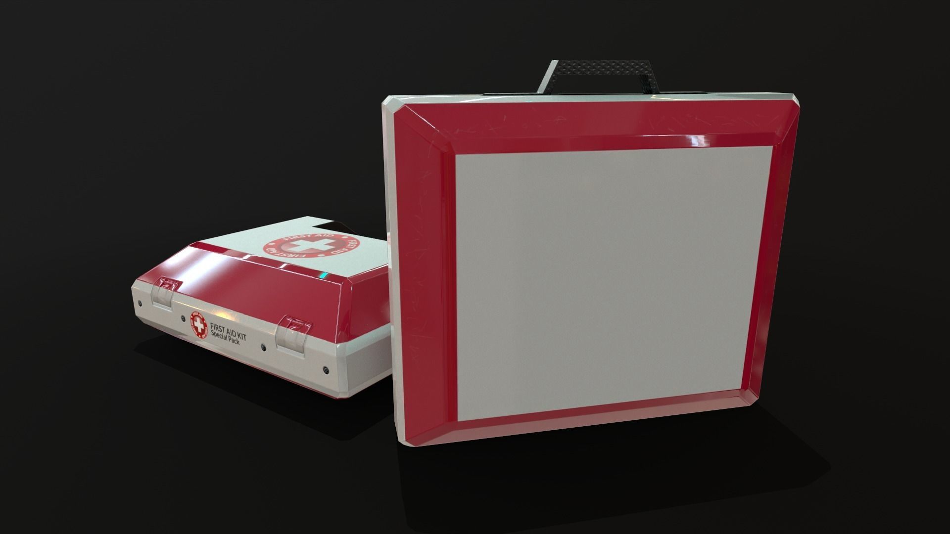 Sci-Fi First Aid Kit Medi Pack Low-poly 3D model_22