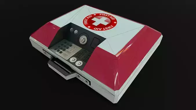 Sci-Fi First Aid Kit Medi Pack Low-poly 3D model