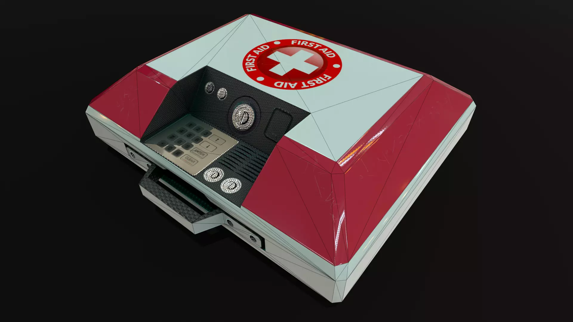 Sci-Fi First Aid Kit Medi Pack Low-poly 3D model_0