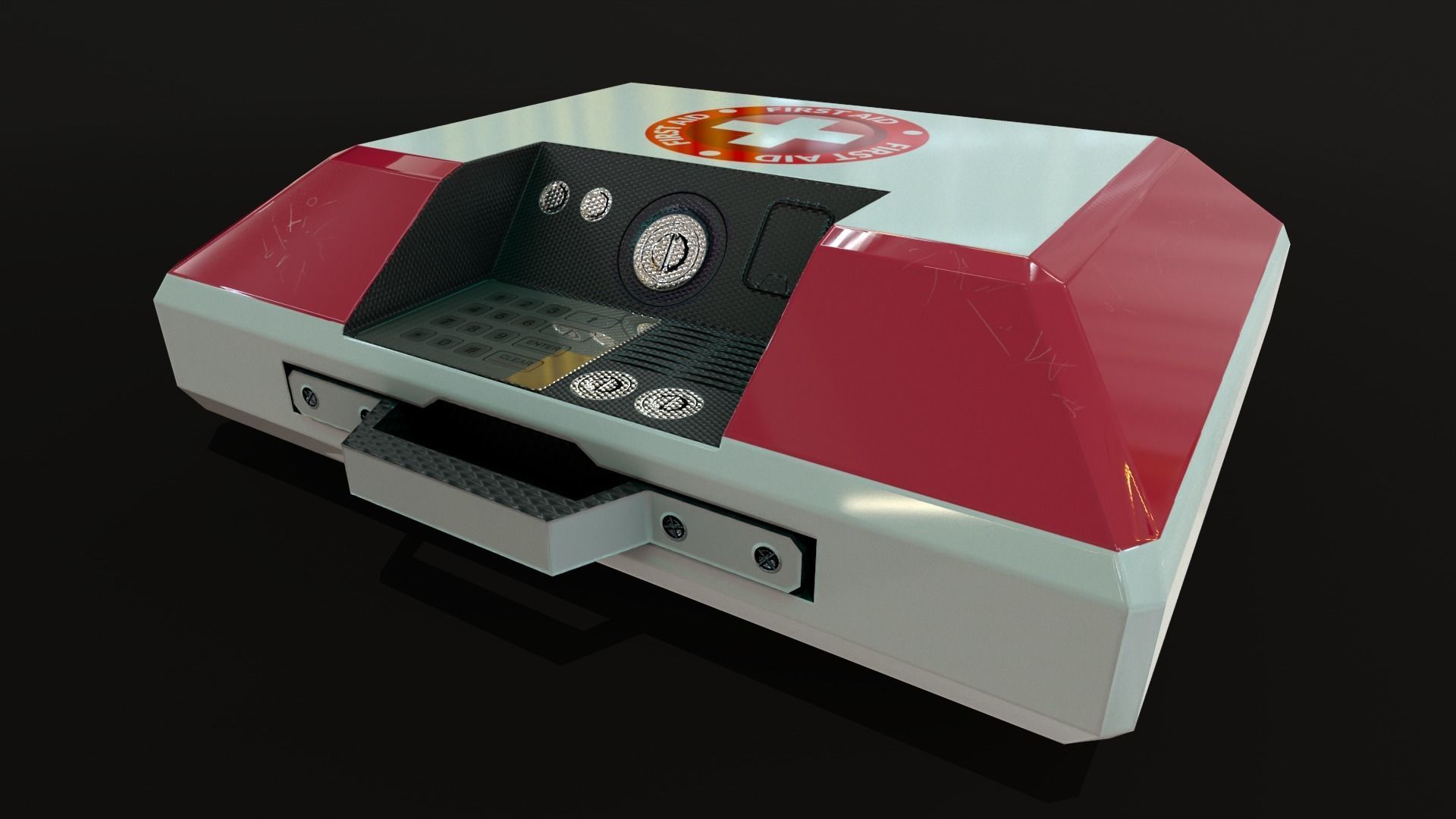 Sci-Fi First Aid Kit Medi Pack Low-poly 3D model_20