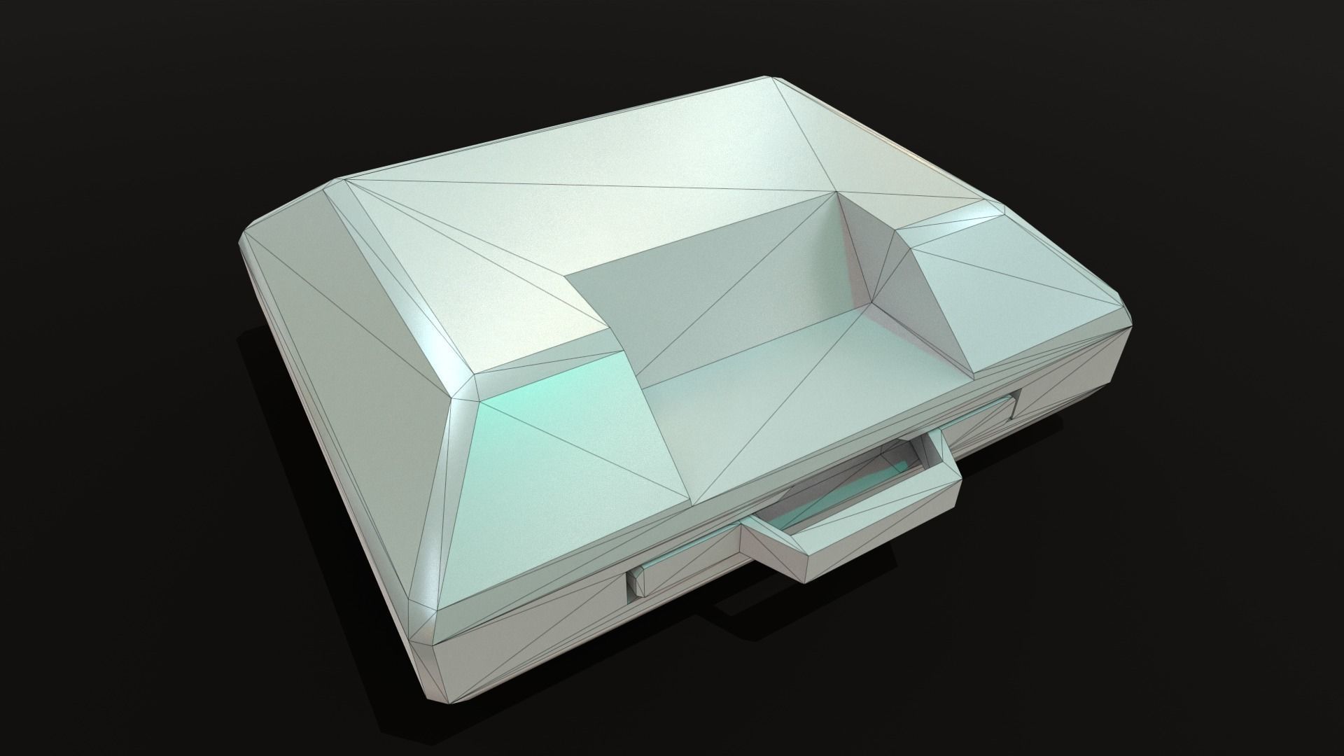 Sci-Fi First Aid Kit Medi Pack Low-poly 3D model_7