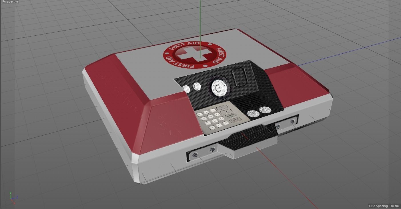 Sci-Fi First Aid Kit Medi Pack Low-poly 3D model_10