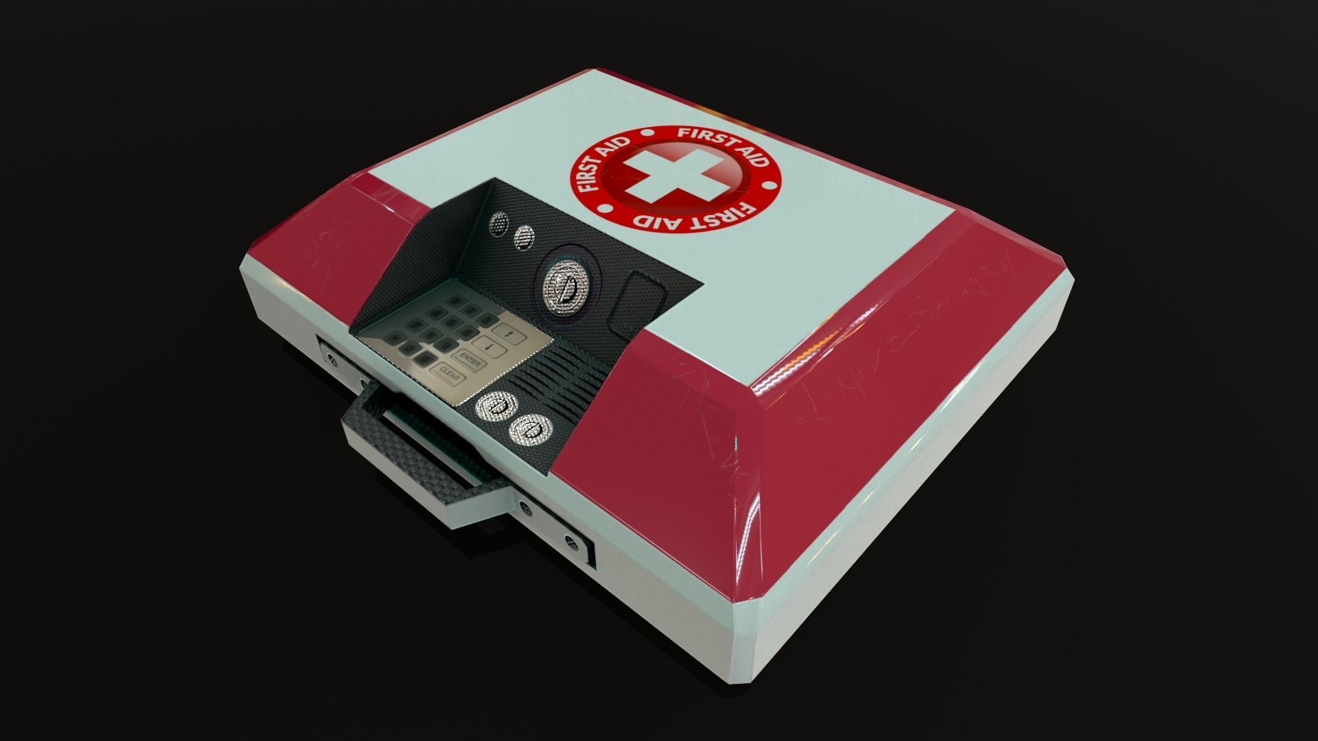 Sci-Fi First Aid Kit Medi Pack Low-poly 3D model_13