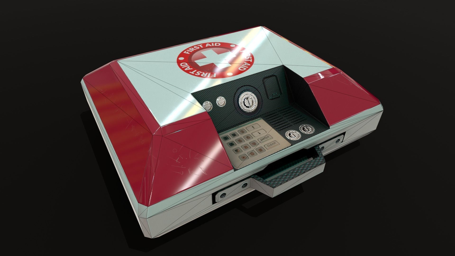 Sci-Fi First Aid Kit Medi Pack Low-poly 3D model_21