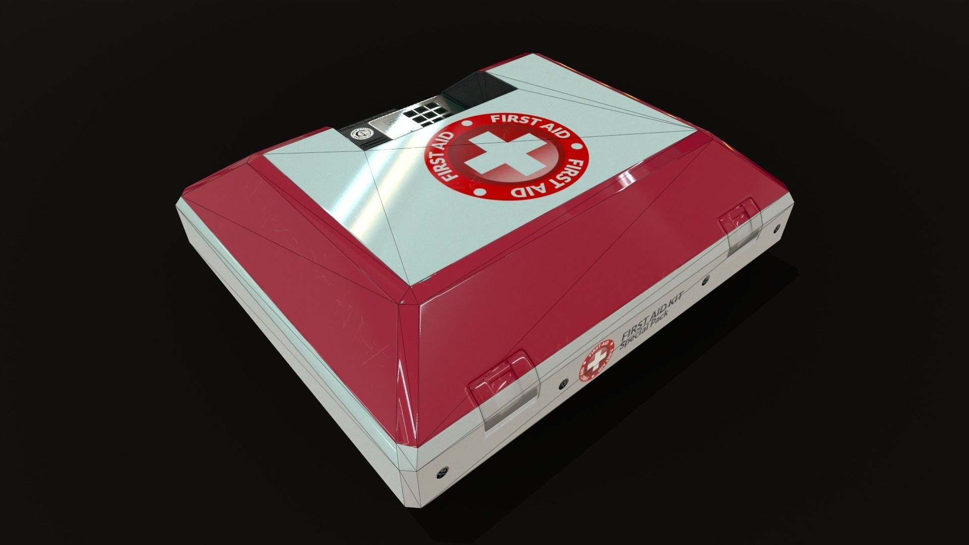 Sci-Fi First Aid Kit Medi Pack Low-poly 3D model_23