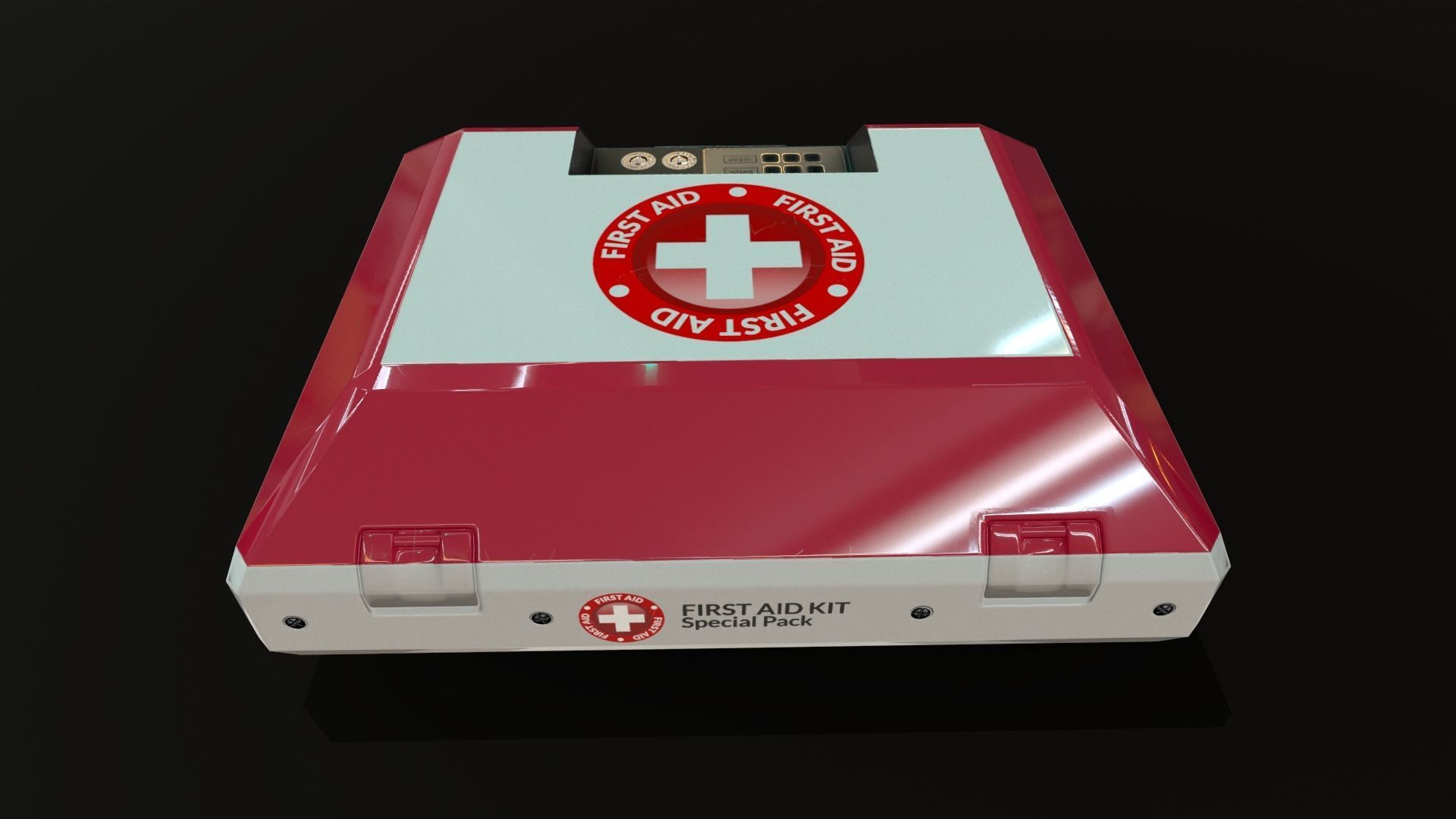 Sci-Fi First Aid Kit Medi Pack Low-poly 3D model_16