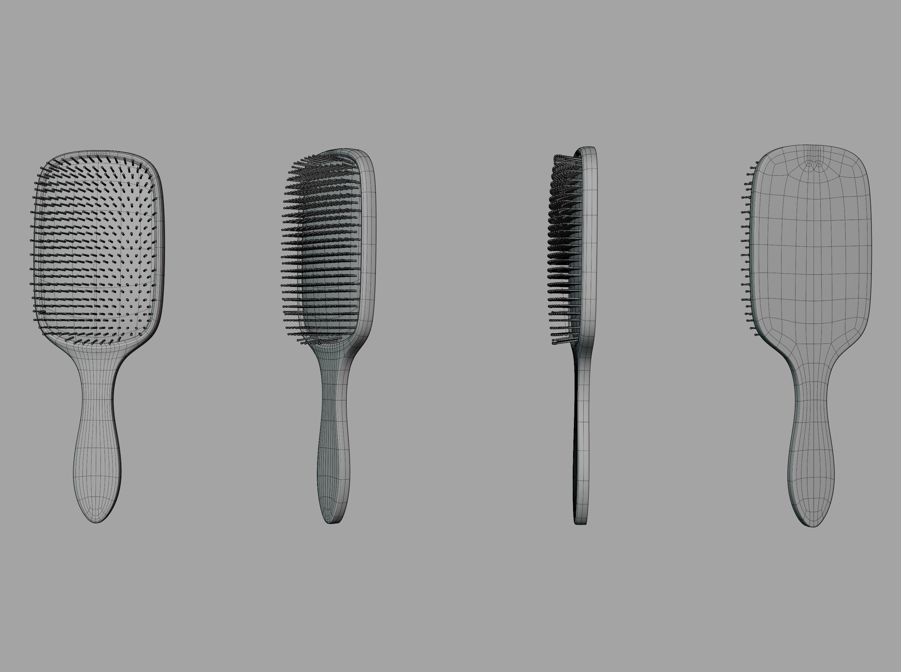 Hair Brush  3D model_3