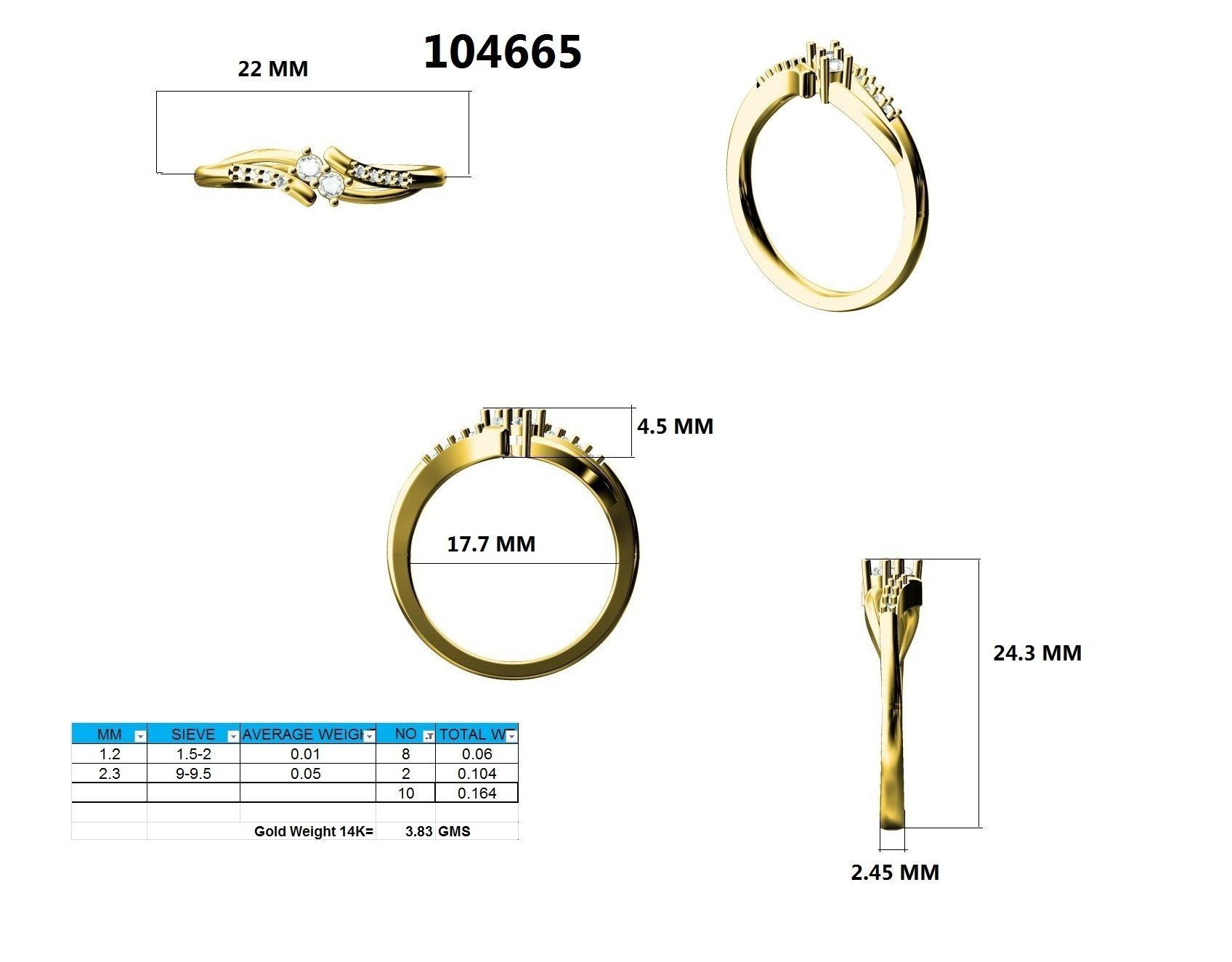 Ring - 104665 3D print model_12