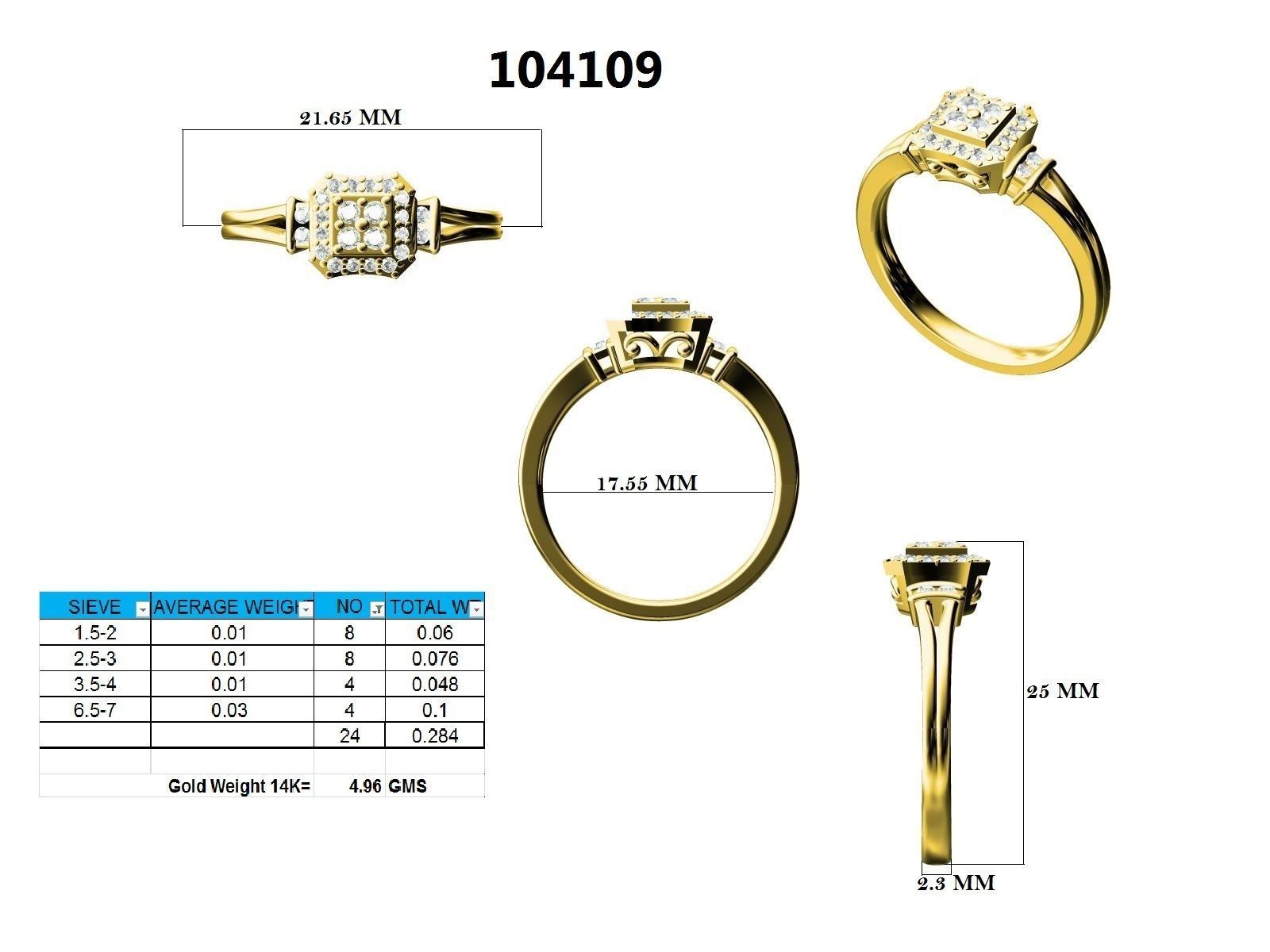 Ring - 104109 3D print model_12