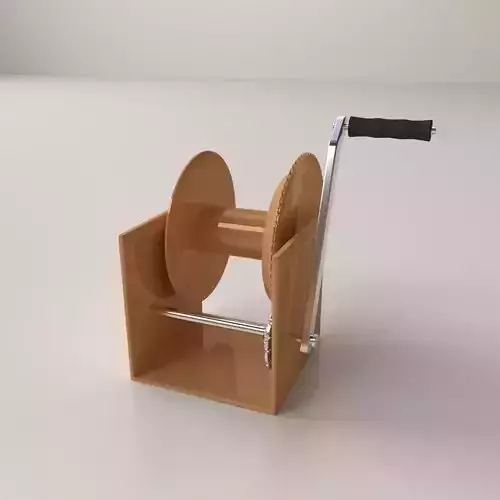 Winch wooden reel with handle