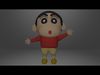 Shinchan 3d model cartoon character Low-poly 3D model_1