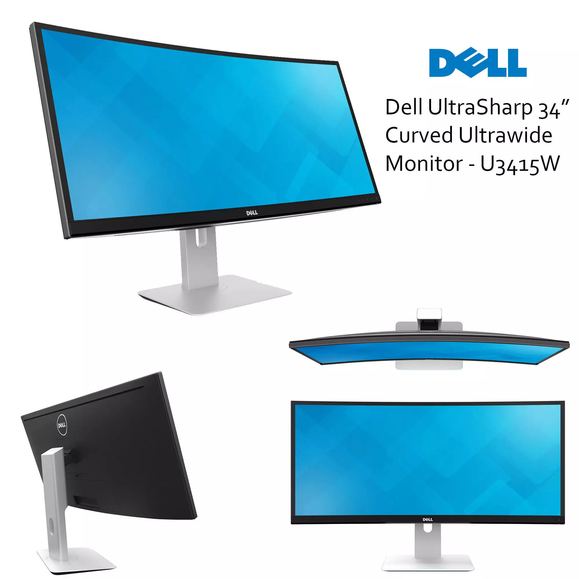 Dell U3415W 3D model_0