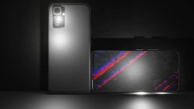 Redmi Note 10 Pro mobile 3d model Low-poly 3D model