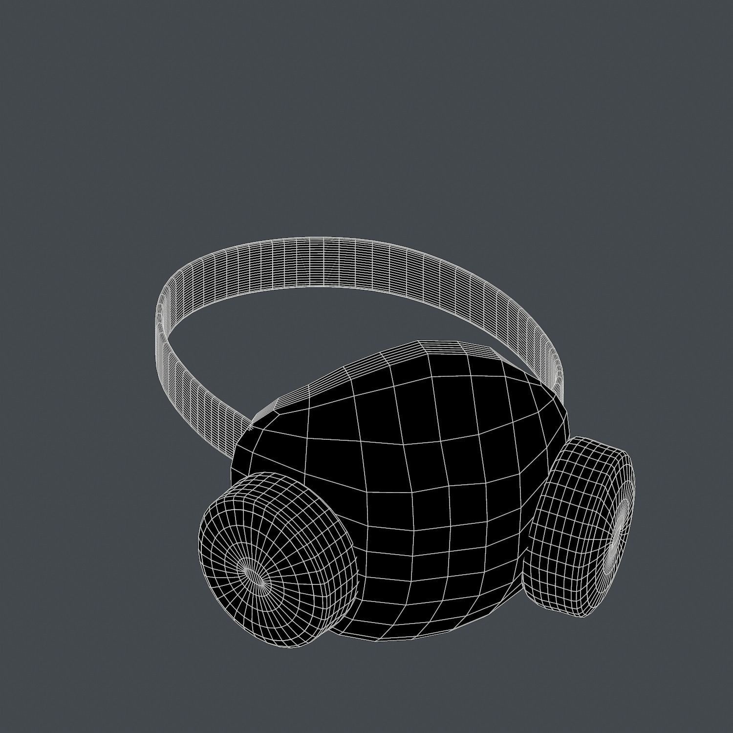 Gas mask helmet 3d model scifi Low-poly Low-poly 3D model Low-poly 3D model_7