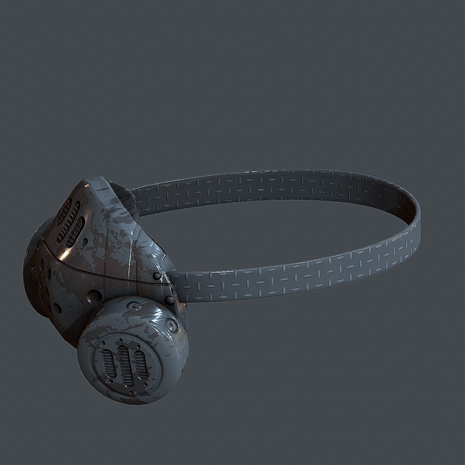 Gas mask helmet 3d model scifi Low-poly Low-poly 3D model Low-poly 3D model_5