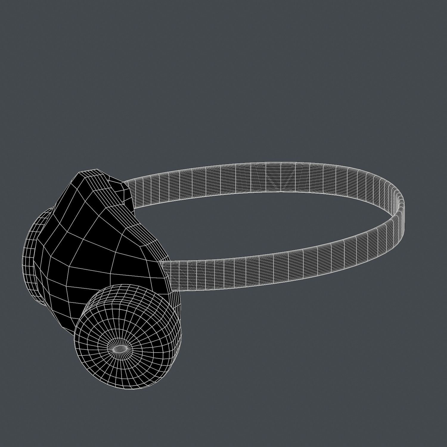 Gas mask helmet 3d model scifi Low-poly Low-poly 3D model Low-poly 3D model_6