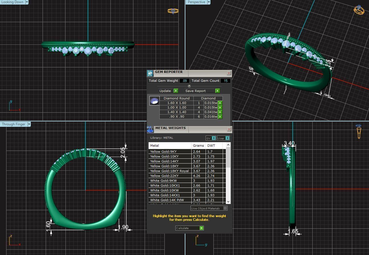 Row ring 3D print model_3