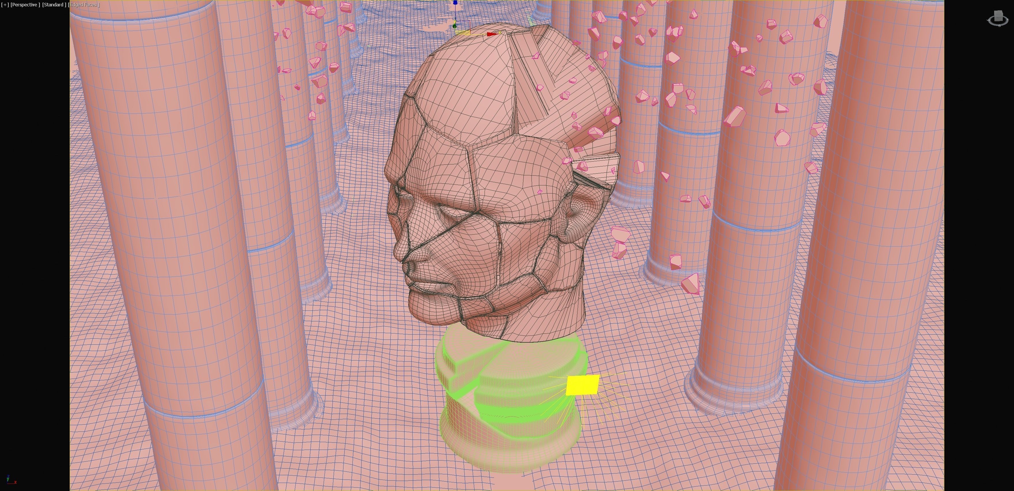 Sci-Fi art In shadow of the broken colossus 3D model_9