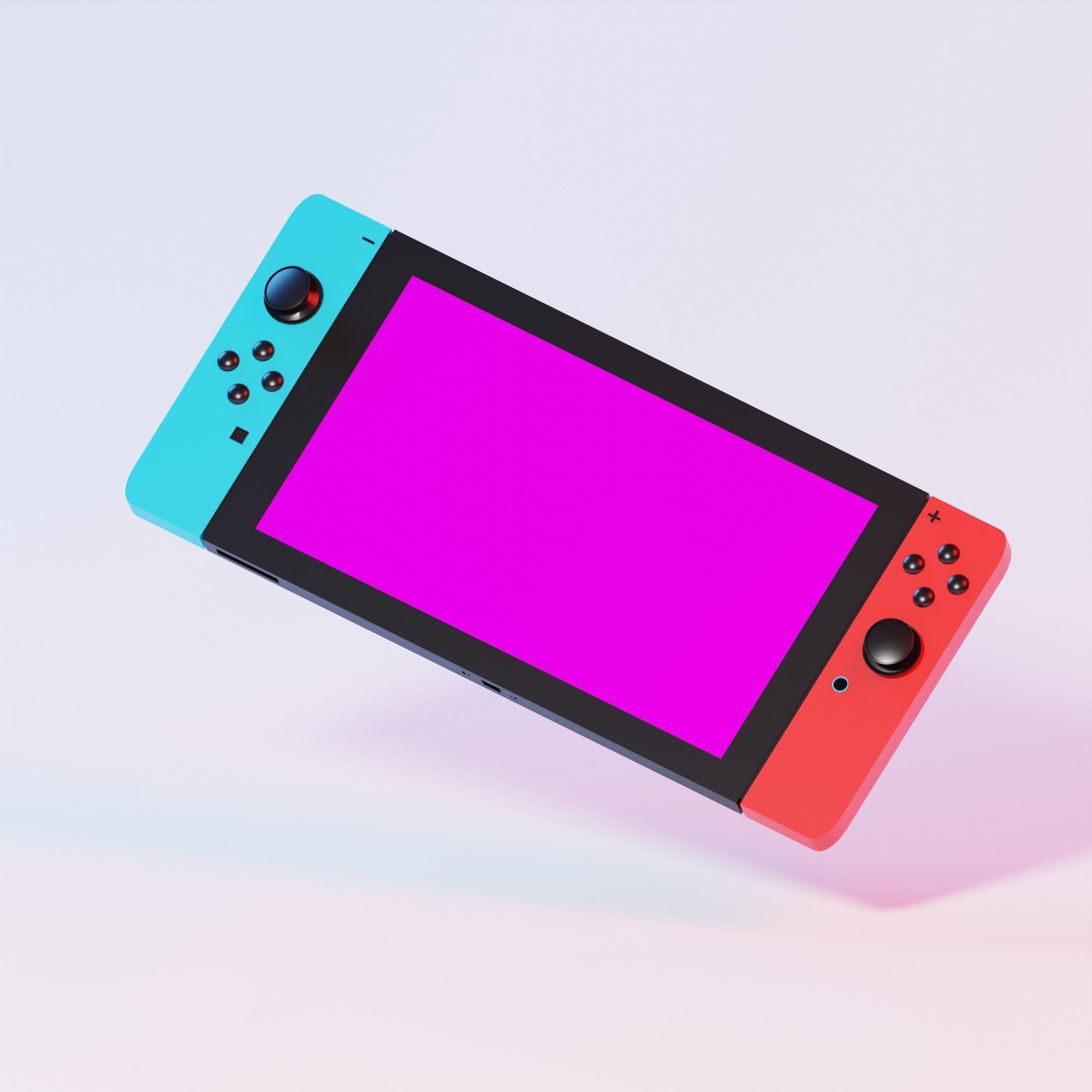 Nintendo Switch Free low-poly 3D model_3