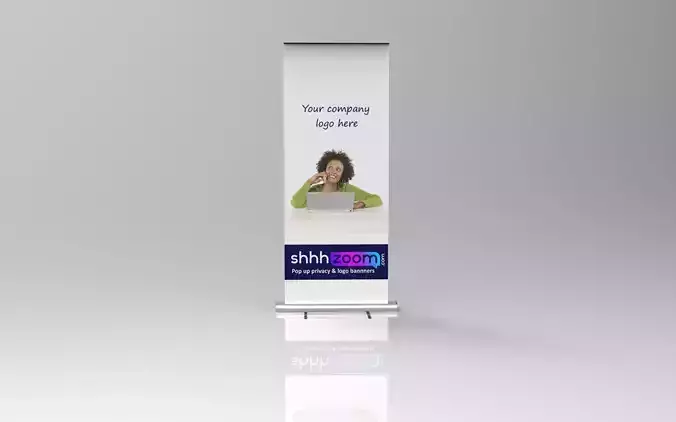 Banner roll up with woman