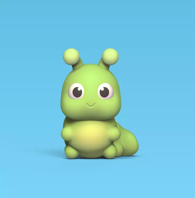Cute Caterpillar 3D print model