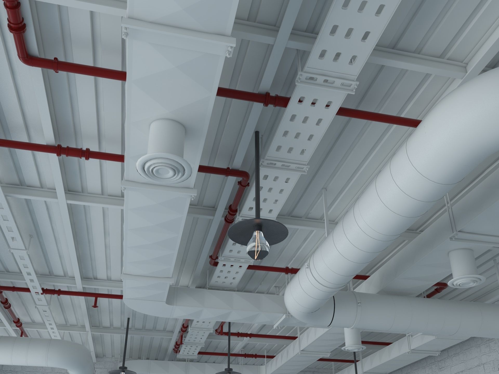 Loft office interior 7 3D model_6