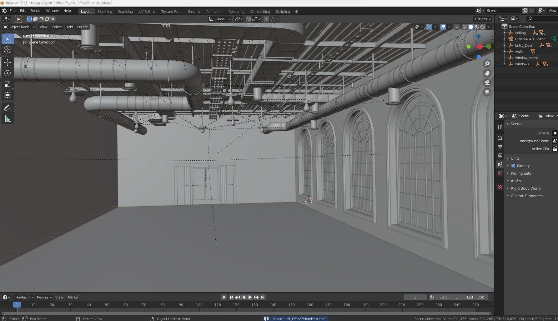Loft office interior 7 3D model_16